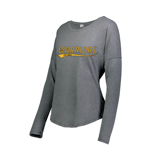 [FTLCUBGY-FAXS-LOGO1] Decker Women's Tri-Blend T-Shirt - Long Sleeve (Female Adult XS, Gray, Logo 1)